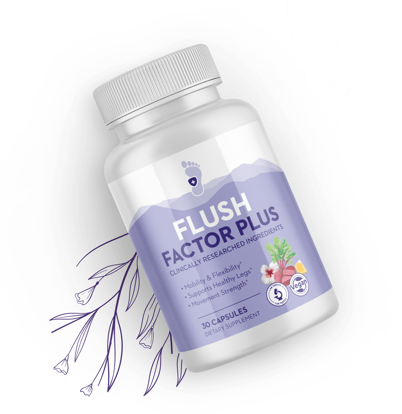 Embalagem do Suplemento FLUSH FACTOR PLUS